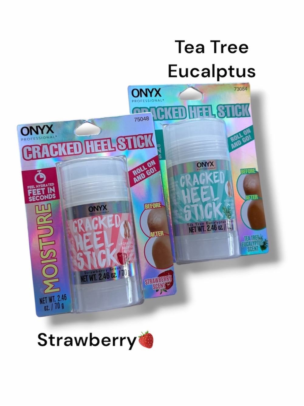 Onyx Professional Cracked Heel Stick Bundle Tea Tree Eucalyptus & Strawberry